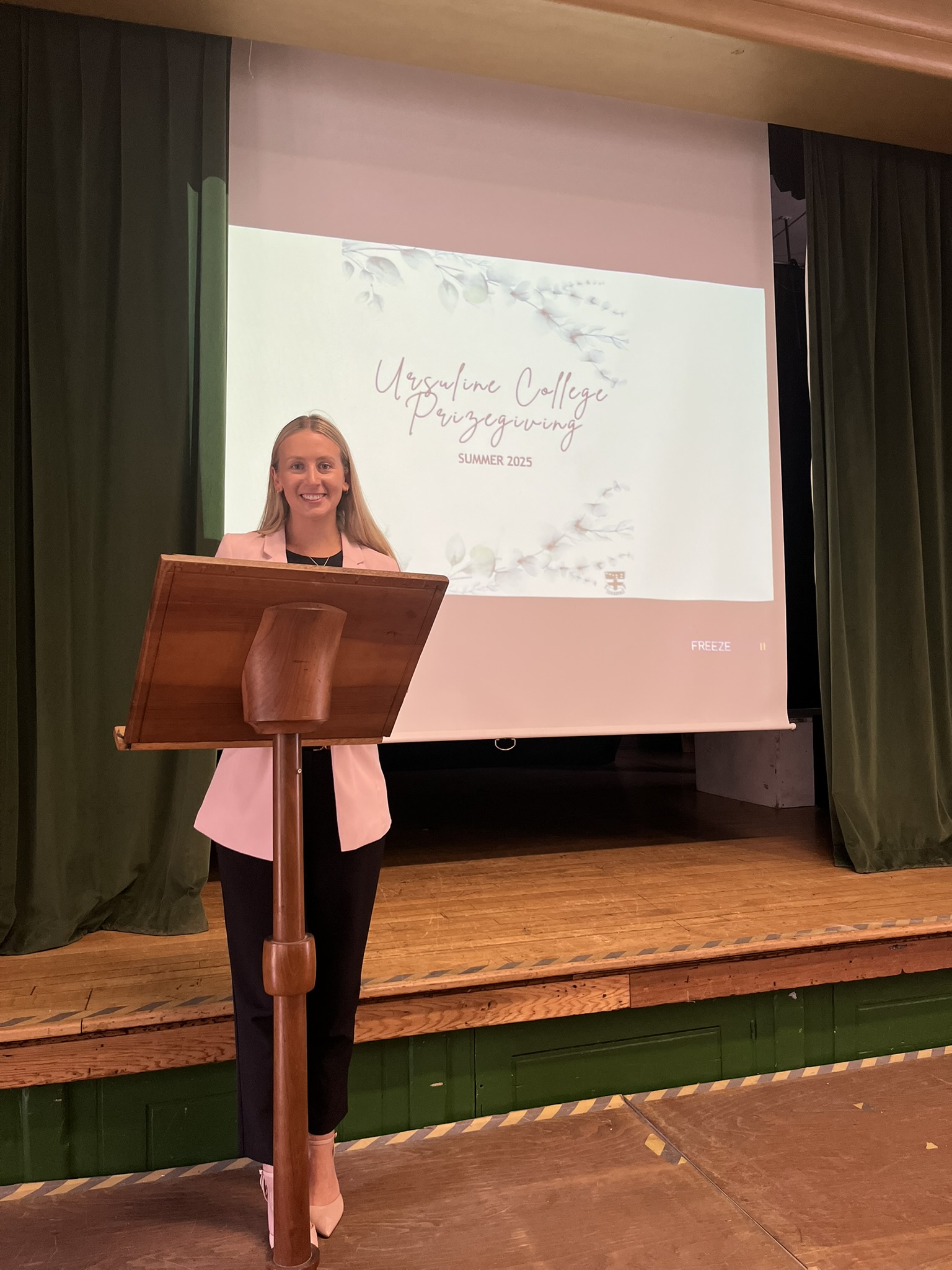 Emily Inspires at Ursuline College Prizegiving