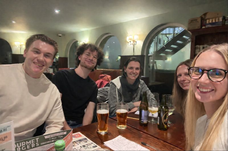 Midweek Quiz night for the Woodley Coles team